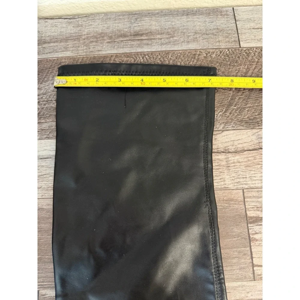 ZARA Black OTK Stretch‎ Boots 7.5–8 Y2K Sleek Minimalist Goth Streetwear Punk